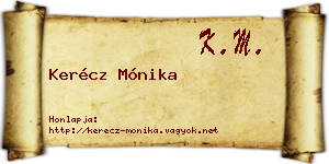 Kerécz Mónika névjegykártya